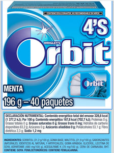 Orbit 4s menta 40 paquetes