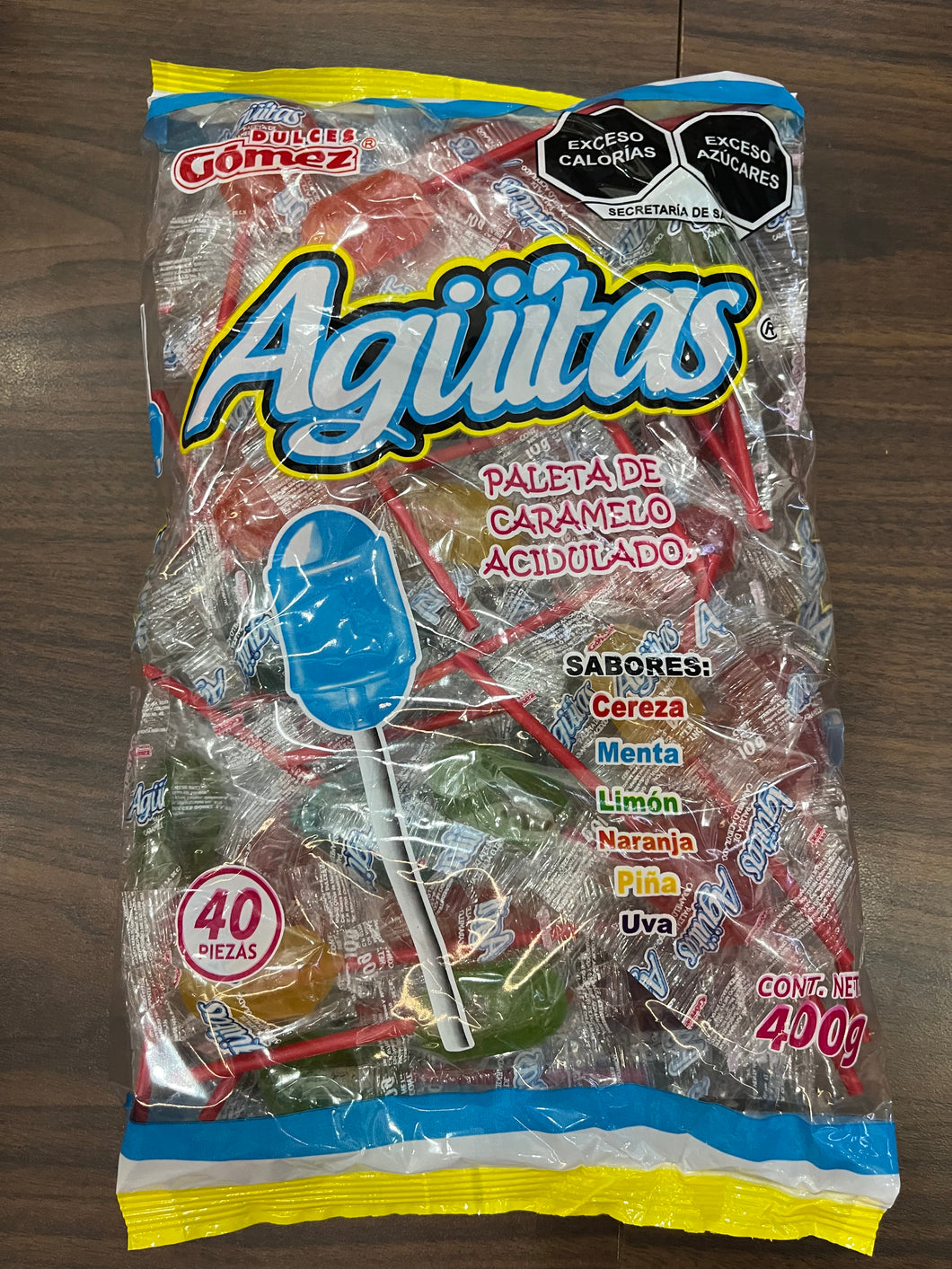 Gómez agüitas paleta caramelo 40 Pzas