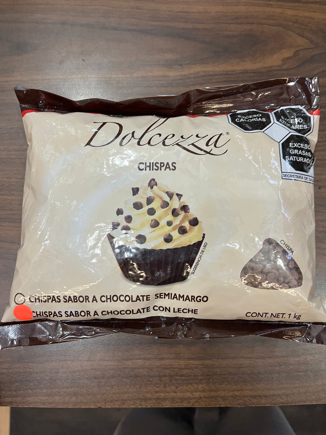 Dolcezza Chispas chocolate con leche 1 kg