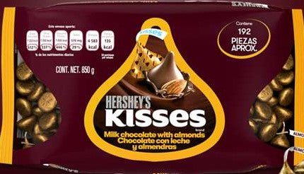Hersheys KISSES ALMENDRA 850g