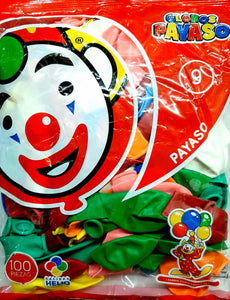 Payaso Globo Surtido 100 pzs
