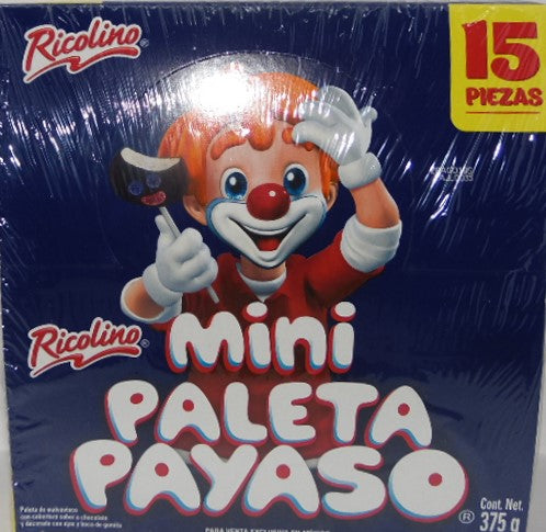 Ricolino Paleta Payaso Mini 15 pzs