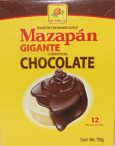 Mazapan Gigante Cubierto con Chocolate 12 pzs