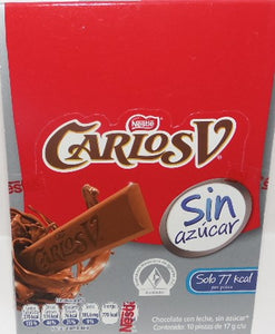 Nestle Carlos V Sin Azúcar 10 pzs