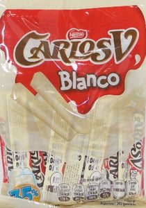 Chocolate Carlos V Blanco Stick 20 pzs