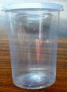 Vaso Plastico con tapa 1 Litro 25 pzs