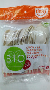 Classy Biodegradable cuchara pastelera 50 pzs